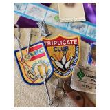 Misc Lot of vintage Smalls, Pins, Patches, Paddle Locks and so much more