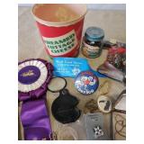 Misc Lot of vintage Smalls, Pins, Patches, Paddle Locks and so much more