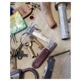 Misc Lot of vintage Smalls, Pins, Patches, Paddle Locks and so much more