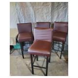 4 Bar Stools with Seat Covers Approx 31" Tall to Seat