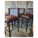4 Bar Stools with Seat Covers Approx 31" Tall to Seat