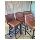 4 Bar Stools with Seat Covers Approx 31" Tall to Seat