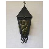 Vintage Outdoor Wrought Iron Gothic Spanish Revival Lantern