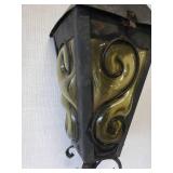 Vintage Outdoor Wrought Iron Gothic Spanish Revival Lantern