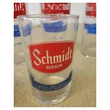 Vintage Schmidt Pitcher and Glasses, 2 Sizes of Glasses