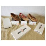 Lot of 3 Pair of New with Box Minnetonka Moccasins Various Sizes