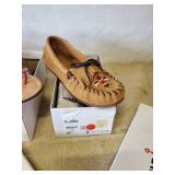 Lot of 3 Pair of New with Box Minnetonka Moccasins Various Sizes
