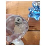 Various Vintage Papper Weights Golden Crown and others with Fenton Glass Bear