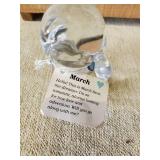 Various Vintage Papper Weights Golden Crown and others with Fenton Glass Bear