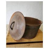 Vintage Cast Iron Cauldron With Lid