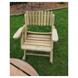 Indoor outdoor Wooden Rocking Chair, Bench and Coffee Table in solid condition