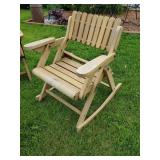 Indoor outdoor Wooden Rocking Chair, Bench and Coffee Table in solid condition