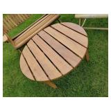 Indoor outdoor Wooden Rocking Chair, Bench and Coffee Table in solid condition