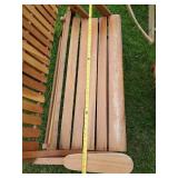 Indoor outdoor Wooden Rocking Chair, Bench and Coffee Table in solid condition