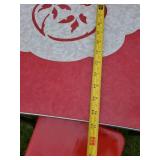 AWESOME Vintage Table with Vintage Howell metal chairs in a vibrant red  This is a GREAT Set