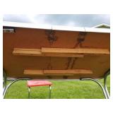 AWESOME Vintage Table with Vintage Howell metal chairs in a vibrant red  This is a GREAT Set