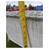 Awesome Wicker Couch with recovered Cusion and Throw Pillows