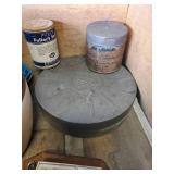 Misc Lot of Tools, retractable Light, TRC-217 Transceiver, and more with Vintage Fruit Crate