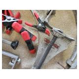 Various Tool Lot with Many different sized Edging Clamps