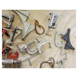 Various Tool Lot with Many different sized Edging Clamps