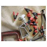 Various Tool Lot with Many different sized Edging Clamps