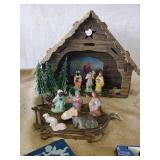 Vintage Christmas Lot, Manger Scene, Bulbs, Ornaments and much More