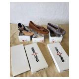 Lot of 3 Pair of New with Box Minnetonka Moccasins Various Sizes