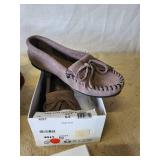 Lot of 3 Pair of New with Box Minnetonka Moccasins Various Sizes