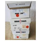 Lot of 3 Pair of New with Box Minnetonka Moccasins Various Sizes