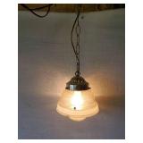 Vintage Hanging Light in Good working Condition no chips or cracks