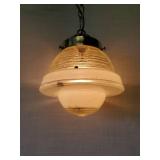 Vintage Hanging Light in Good working Condition no chips or cracks