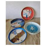 4 Vintage Beer Trays Hamms, Old Style Pabst, And Schlitz