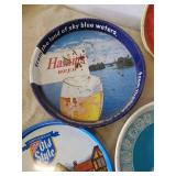 4 Vintage Beer Trays Hamms, Old Style Pabst, And Schlitz
