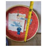 4 Vintage Beer Trays Hamms, Old Style Pabst, And Schlitz