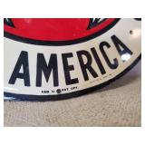 Vintage RARE Metal Embossed Associated General Contractors of America Sign