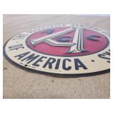 Vintage RARE Metal Embossed Associated General Contractors of America Sign