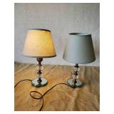 2 Vintage Glass and mirrors Desk Lamps both in working Condition