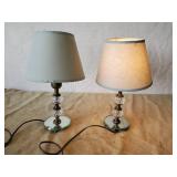 2 Vintage Glass and mirrors Desk Lamps both in working Condition