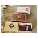 Misc Vintage Lot, Cigar Boxes, Fred Robers Honey Jar, Vintage Salt and Pepper, and More