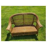 Nice Brown Wicker Love Seat