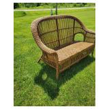 Nice Brown Wicker Love Seat