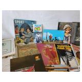 Vintage Magazines of various Titles, Vintage Pennants, Vintage OTC Atlas, and Much More