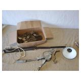 Power Comealong Winch, Nail Gun Nails, and Vintage Portable Lamp Working