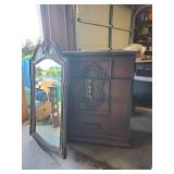 Antique Dresser and 2 Mirrors one Wall hanging one Desk Top