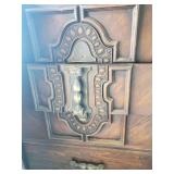 Antique Dresser and 2 Mirrors one Wall hanging one Desk Top