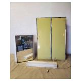 2 Antique Medicine Cabinets and working Light
