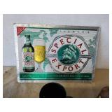 Beer and Patch Lot RARE Brown Schlitz Bottle,  Special export Sign never used, Pioneer Beer Bottles,  and More