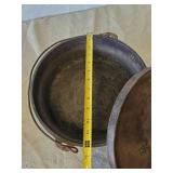 Large #12 Cast IronTri Foot  Cauldron with Lid ,and Griswold Cast Iron Pot