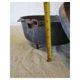 Large #12 Cast IronTri Foot  Cauldron with Lid ,and Griswold Cast Iron Pot