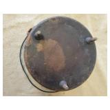 Large #12 Cast IronTri Foot  Cauldron with Lid ,and Griswold Cast Iron Pot